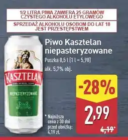 ALDI Piwo Kasztelan Niepasteryzowane oferta