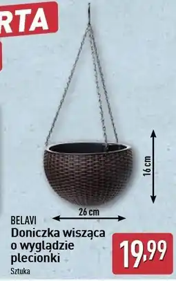 ALDI Doniczka wisząca 26 x 16 cm Belavi oferta
