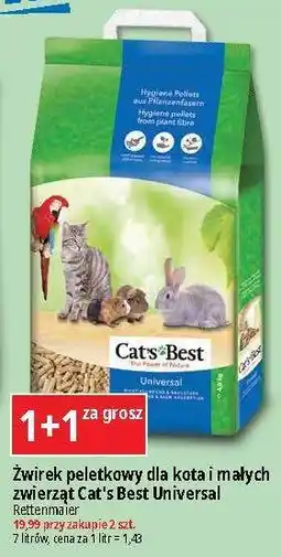 E.Leclerc Żwirek drewniany uniwersalny Cat's Best oferta