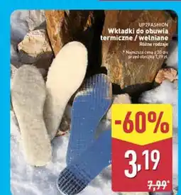 ALDI Wkładki do butów wełniane Up2Fashion oferta