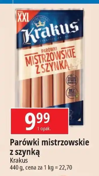 E.Leclerc Parówki mistrzowskie z szynką Krakus Animex oferta