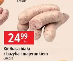 E.Leclerc Kiełbasa biała z bazylią i majerankiem Łukosz oferta