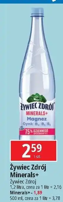 E.Leclerc Woda lekko gazowana Żywiec Zdrój Minerals+ oferta