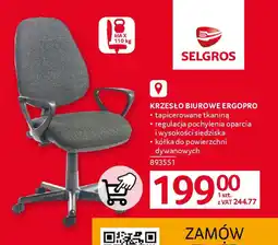 Selgros Krzesło biurowe ergopro oferta