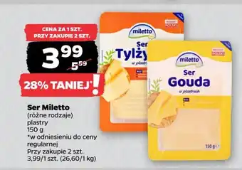 Netto Ser tylżycki plastry Miletto oferta