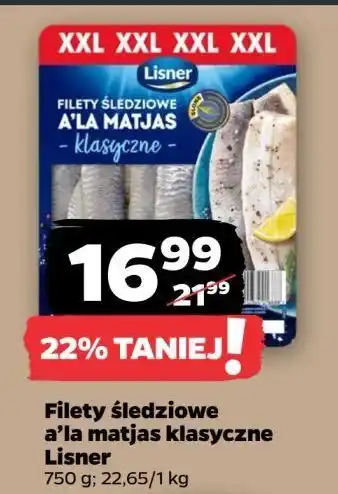 Netto Filety śledziowe a'la matjas klasyczne Lisner oferta