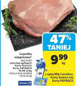 Carrefour Łopatka wieprzowa oferta