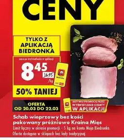 Biedronka Schab wieprzowy bez kości Kraina Mięs oferta