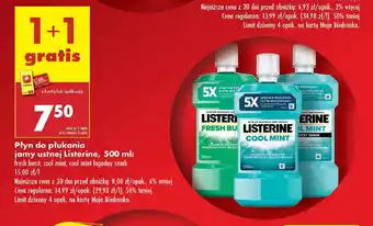 Biedronka Płyn do płukania ust łagodny smak Listerine Cool Mint oferta