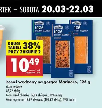 Biedronka Łosoś wędzony na ciepło koper Marinero oferta