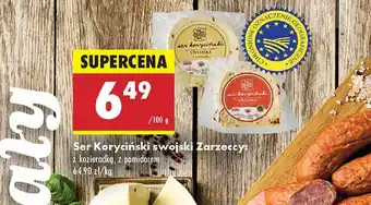 Biedronka Ser koryciński swojski z pomidorem Zarzeccy oferta