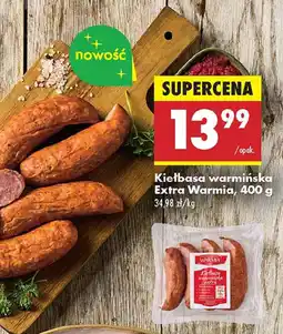 Biedronka Kiełbasa warmińska extra Warmia oferta