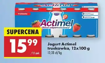 Biedronka Jogurt truskawka Danone Actimel oferta