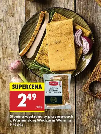 Biedronka Słonina wędzona w przyprawach Warmia oferta