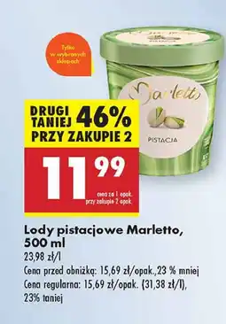 Biedronka Lody pistacja Marletto oferta