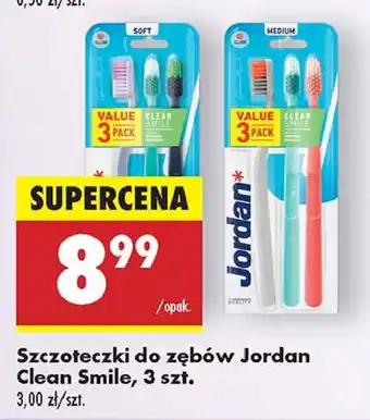 Biedronka Szczoteczka do zębow średnia Jordan Clean Smile oferta