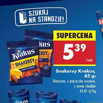 Biedronka Snakersy z serem cheddar Krakus Animex oferta