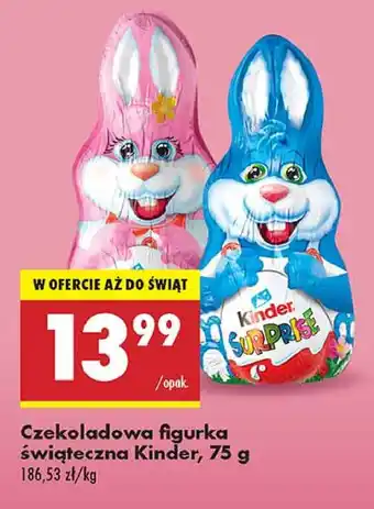 Biedronka Zajączek czekoladowy niebieski Kinder Niespodzianka oferta