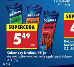 Biedronka Kabanosy jalapeno Krakus Animex oferta