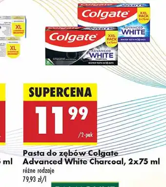 Biedronka Pasta do zębów charcoal Colgate Advanced White oferta