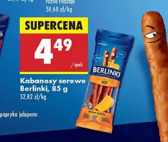 Biedronka Kabanosy z serem Morliny Berlinki oferta