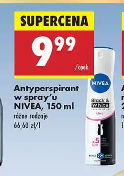 Biedronka Antyperspirant clear Nivea Invisible Black & White oferta