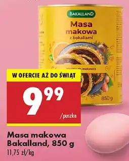 Biedronka Masa makowa z bakaliami Bakalland oferta