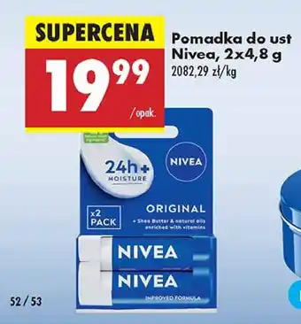 Biedronka Pomadka original care (classic) Nivea oferta