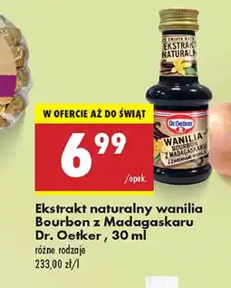 Biedronka Ekstrakt naturalny wanilia bourbon z madagaskaru Dr. Oetker Ze Świata Natury oferta