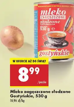 Biedronka Mleko zagęszczone słodzone Gostyń oferta