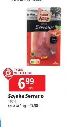 E.Leclerc Szynka serrano Wiodąca Marka Saint Azay oferta