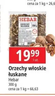 E.Leclerc Orzechy włoskie łuskane Hebar oferta