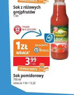 E.Leclerc Sok pomidorowy Wiodąca Marka Jafaden oferta