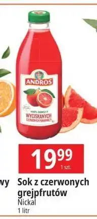 E.Leclerc Sok czerwony grejpfrut Andros oferta