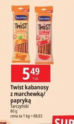 E.Leclerc Kabanosy drobiowo- wieprzowe z marchewką Tarczyński Twist oferta