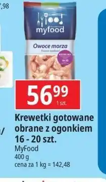 E.Leclerc Krewetki surowe obrane z ogonkiem Myfood oferta