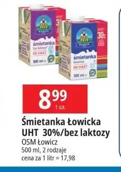 E.Leclerc Śmietanka uht 30 % bez laktozy Łowicz 1906 Łowicka oferta