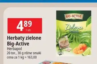 E.Leclerc Herbata z limonką i mandarynką Big-Active Zielona oferta