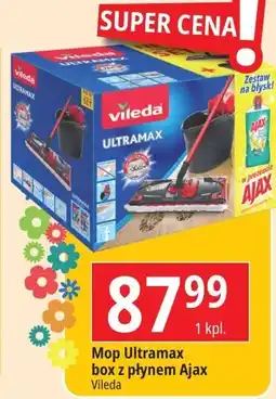 E.Leclerc Mop ultramax + wiadro z wyciskaczem 10 l płyn ajax 1 Vileda oferta