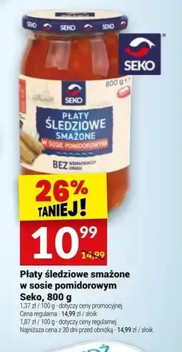 Twój Market SEKO Płaty śledziowe opiekane w zalewie octowej 800 g oferta