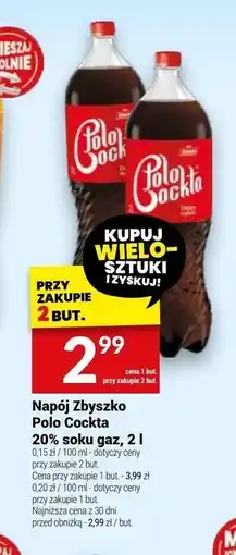 Twój Market Polo Cockta Napój gazowany o smaku cola 2 l oferta