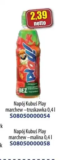 AT Kubuś Play Owoce & Marchew Napój o smaku marchwi i truskawki 400 ml oferta