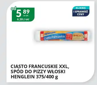 Eurocash Cash & Carry Ciasto francuskie xxl, spód do pizzy włoski henglein oferta