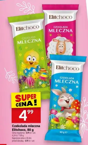 Twój Market Czekolada mleczna Elitchoco oferta