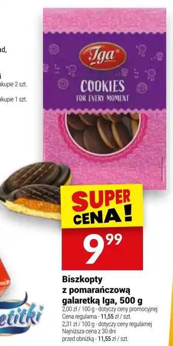 Twój Market Biszkopty z pomarańczową galaretką Iga oferta