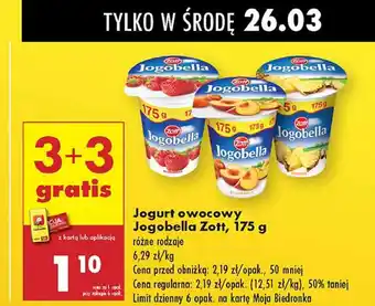 Biedronka Jogurt Zott Jogobella oferta