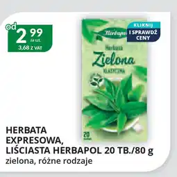 Eurocash Cash & Carry Herbata expresowa, liściasta herbapol oferta