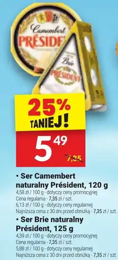 Twój Market Ser Camembert naturalny Président/ Ser Brie naturalny Président oferta