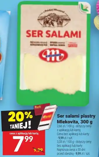 Twój Market Ser salami plastry Mlekovita oferta