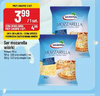 Polomarket Ser mozzarella wiórki Mlekpol oferta